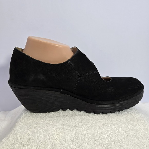 Fly London Womens Size 41 Shoes Yasi Mary Jane Pump Wedge Heel Platform US 10.5 - Picture 6 of 16